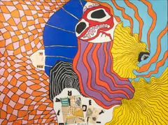 Cécile Miguel, Oralité, 1970, technique mixte et collage