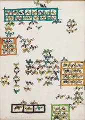Natalia Dumitresco, Composition, 1985, huile sur toile
