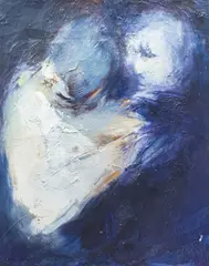 Henri Plas, Couple, huile sur toile