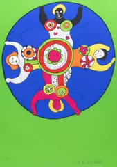 Nana Fontaine, 1989 by Niki de Saint Phalle, sérigraphie en couleur, sold Apr 2026