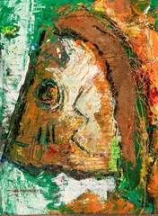 Franck Dikisongele, Composition, 2006, technique mixte sur carton
