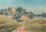 Mas provençal by Adelin Charles Morel de Tanguy, huile sur toile, sold Jun 2025