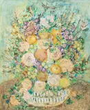 Jocelyne Seguin, Minuetto, le bouquet romantique, huile sur toile