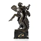 Victor Rousseau, La Danse, ou Accolade, sculpture en bronze à patine brune