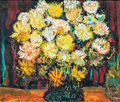 Heerlijk bloemstuk (belle composition florale) by Etienne Le Compte, huile sur toile, sold Dec 2024