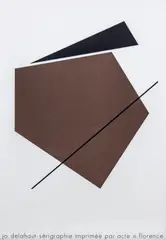 Jo Delahaut, Sans titre, Sérigraphie, Édition Acte III, Florence