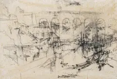 Jules Lismonde, Luxembourg II, fusain sur papier japon