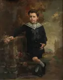 Ferdinand Buyle, Portrait d'enfant, huile sur toile