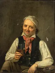 Jozef Geirnaert, Buveur à la pipe, huile sur panneau