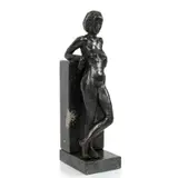 Alfred Blondel, Nu féminin accoudé, sculpture en bronze à patine noir