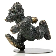 Patrick O'Reilly, Running bear, 2007, 2008, sculpture en bronze patiné brun
