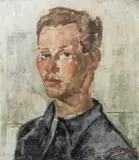 Paul Frognier, Autoportrait, huile sur toile