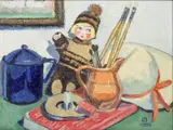 Laura Turner, Composition à la poupée, huile sur toile