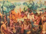 Marcel Delmotte, Lueur d'automne, huile sur isorel