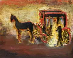 Paul Permeke, Le Petit Mariage, huile sur panneau