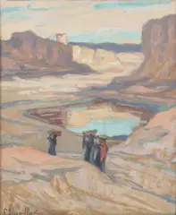 Pierre Beppi-martin, Trois porteurs d'eau, gouache