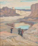 Pierre Beppi-martin, Trois porteurs d'eau, gouache
