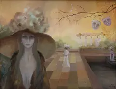 Albert De Villeroux, Jardin de Janus, huile sur toile