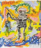 Jean-Michel Basquiat, Pray for Haiti, sérigraphie couleur, numéroté 35/300 et cachet sec JM Basquiat en bas à gauche