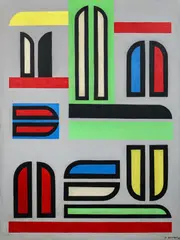 Jo Delahaut, Composition, 1958, huile sur toile