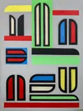 Jo Delahaut, Composition, 1958, huile sur toile