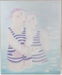 Mireille Bastin, Le petit frère, 1990, huile sur toile