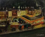 Gaston Haustraete, La foire du midi à Bruxelles, huile sur toile