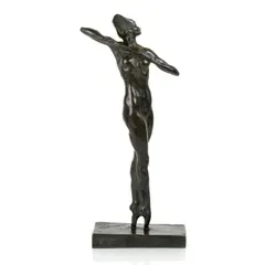 Fernand Larapidie, Danseuse, sculpture en bronze à patine brune