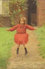 Ludovic Baues, Portrait de la petite fille du peintre, 1892, huile sur toile