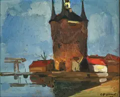 Isidoor Opsomer, Vue de Zierikzee, 1942, huile sur panneau