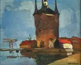 Isidoor Opsomer, Vue de Zierikzee, 1942, huile sur panneau