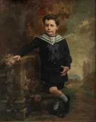 Ferdinand Buyle, Portrait d'enfant, huile sur toile