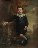Ferdinand Buyle, Portrait d'enfant, huile sur toile
