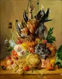 François Joseph Huygens, Nature morte, 1850, huile sur panneau