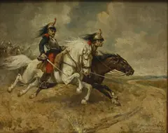 Raoul de Verneuil, La bataille de Reichshoffen, 1870, huile sur toile