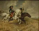Raoul de Verneuil, La bataille de Reichshoffen, 1870, huile sur toile