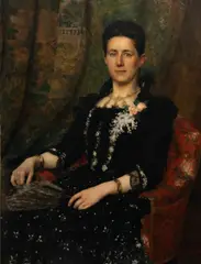 Edouard de Jans, Portrait de femme, 1900, huile sur toile