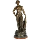 Charles Perron, Le mineur, sculpture en calamine