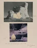 Peter Arthur Hutchinson, Hot and cold landscape with tubes, 1969, photographie, collage, crayon sur papier