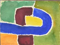 Fernand Dubuis, Composition, aquarelle, non signé