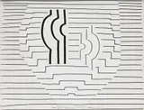 Victor Vasarely, Naissance, 1952, encre et collage