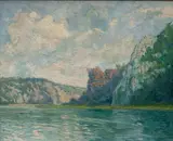 Charles Naillod, Vue de Waulsort, 1922, huile sur toile