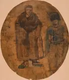 Constant Permeke, Femme de pêcheur et homme, aquarelle et crayon sur papier