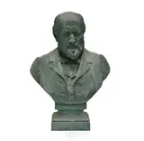 Jean André Laumans, Buste présumé d'Eudore Pirmez, 1895, sculpture en bronze à patine verte