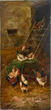 Eugène Fromentin, Scène de basse cour, huile sur toile