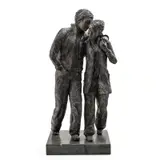 Caroline Moxhon, Deux amoureux, sculpture en terre cuite patinée
