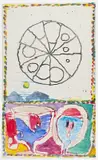 Pierre Alechinsky, Composition, 1975, Aquarelle sur eau forte sur papier Japon