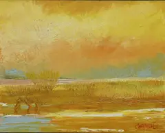 José Chapellier, Paysage d'été, huile sur toile