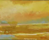 José Chapellier, Paysage d'été, huile sur toile