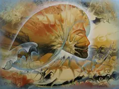 Charles Delporte, Soleil de printemps, huile sur panneau